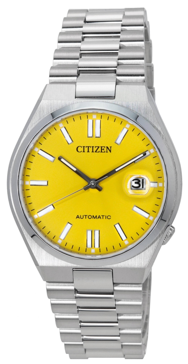 NJ0150-81Z 40 x 11.70 mm Tsuyosa Stainless Steel Yellow Dial Automatic Mens Watch -  CITIZEN