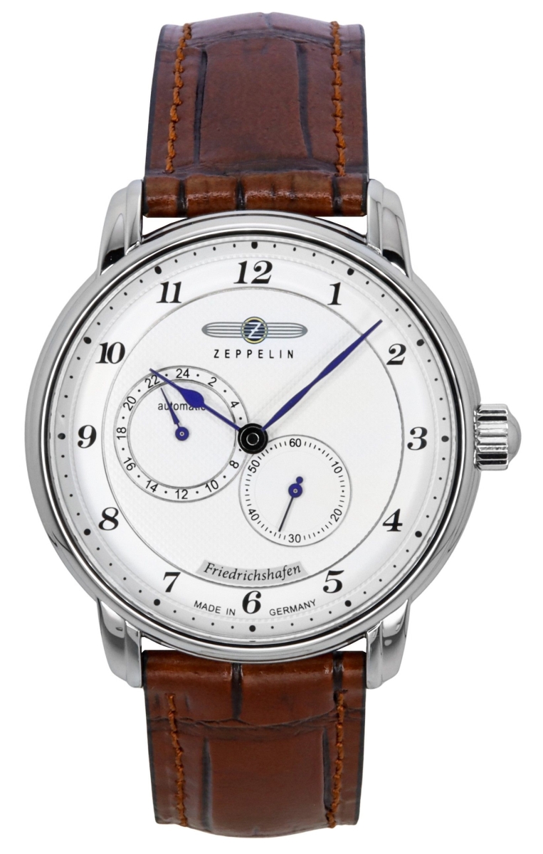 Picture of Zeppelin Z85681 11 mm Mens Friedrichshafen Leather Strap White Dial Automatic Watch