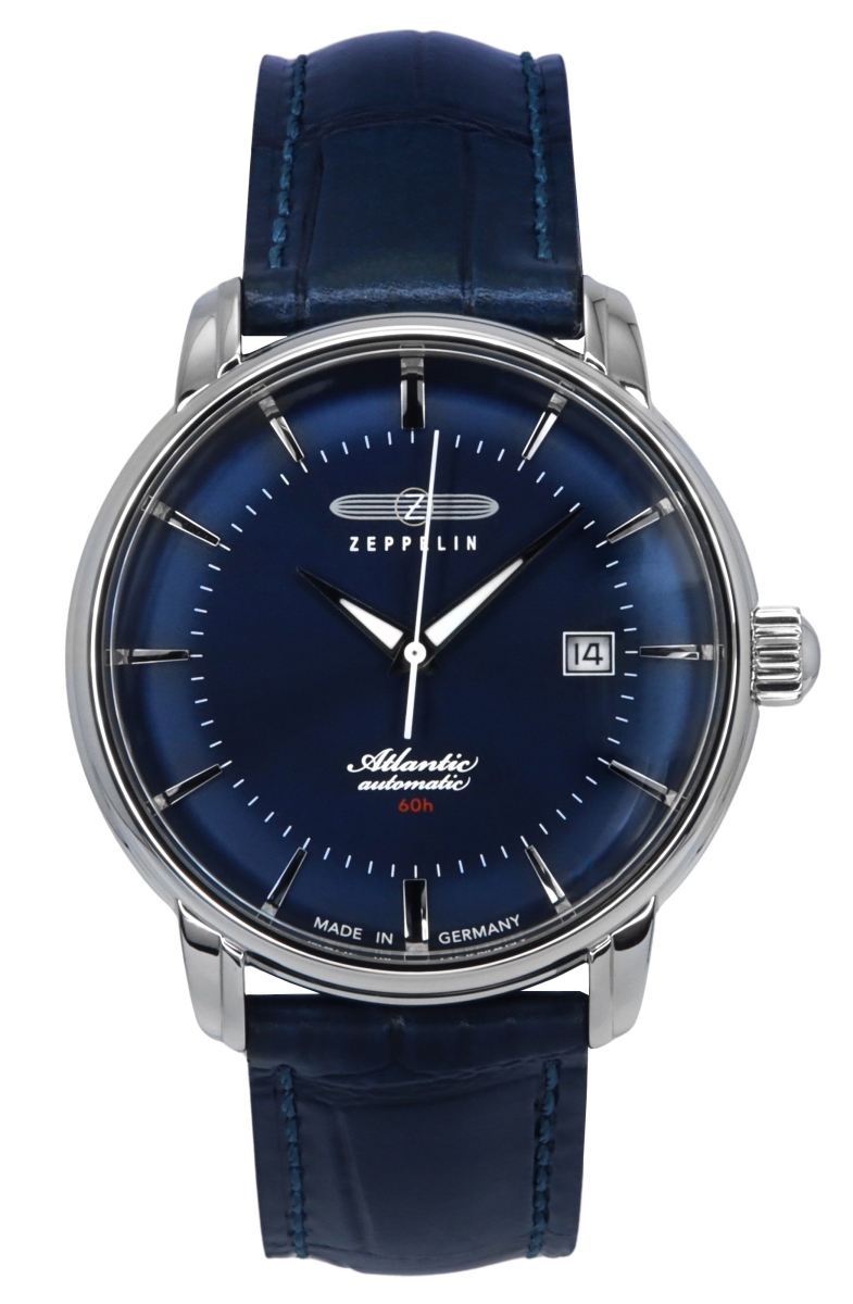 Picture of Zeppelin Z84603 Mens Atlantic Leather Strap Blue Dial Automatic Watch