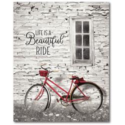 WEB-FF1308-16x20 16 x 20 in. Life is a Beautiful Ride Gallery-Wrapped Canvas Wall Art