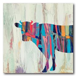 30 x 30 in. Bright Rhizome Cow Gallery-Wrapped Canvas Wall Art