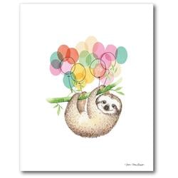 20 x 24 in. Sloth Birthday II Gallery-Wrapped Canvas Wall Art