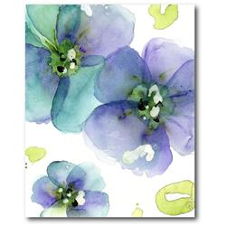 30 x 40 in. Blue Flowers Gallery-Wrapped Canvas Wall Art
