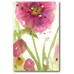 24 x 36 in. Pink Wildflower Gallery-Wrapped Canvas Wall Art