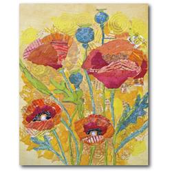 16 x 20 in. Poppy Collage II Gallery-Wrapped Canvas Wall Art