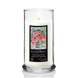 18 oz Welcome Party Status Candle Glass, Clear