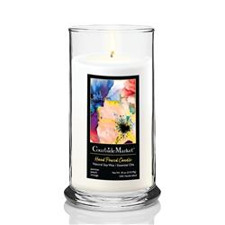 18 oz Color-flowers II Status Candle Glass, Clear