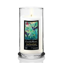 18 oz Love Birds Status Candle Glass, Clear