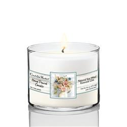 9.6 oz Hydrangea Circular Candle Glass, Clear