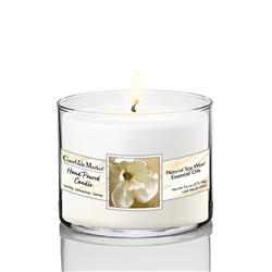 9.6 oz Magnolia Bloom Circular Candle Glass, Clear