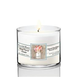 9.6 oz Thankful Circular Candle Glass, Clear