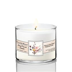 9.6 oz Wild Floral I Circular Candle Glass, Clear