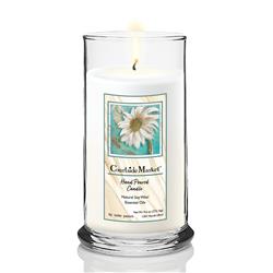 18 oz Golden Daisy II Status Candle Glass, Clear