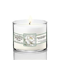 9.6 oz Peony Detail I Circular Candle Glass, Clear