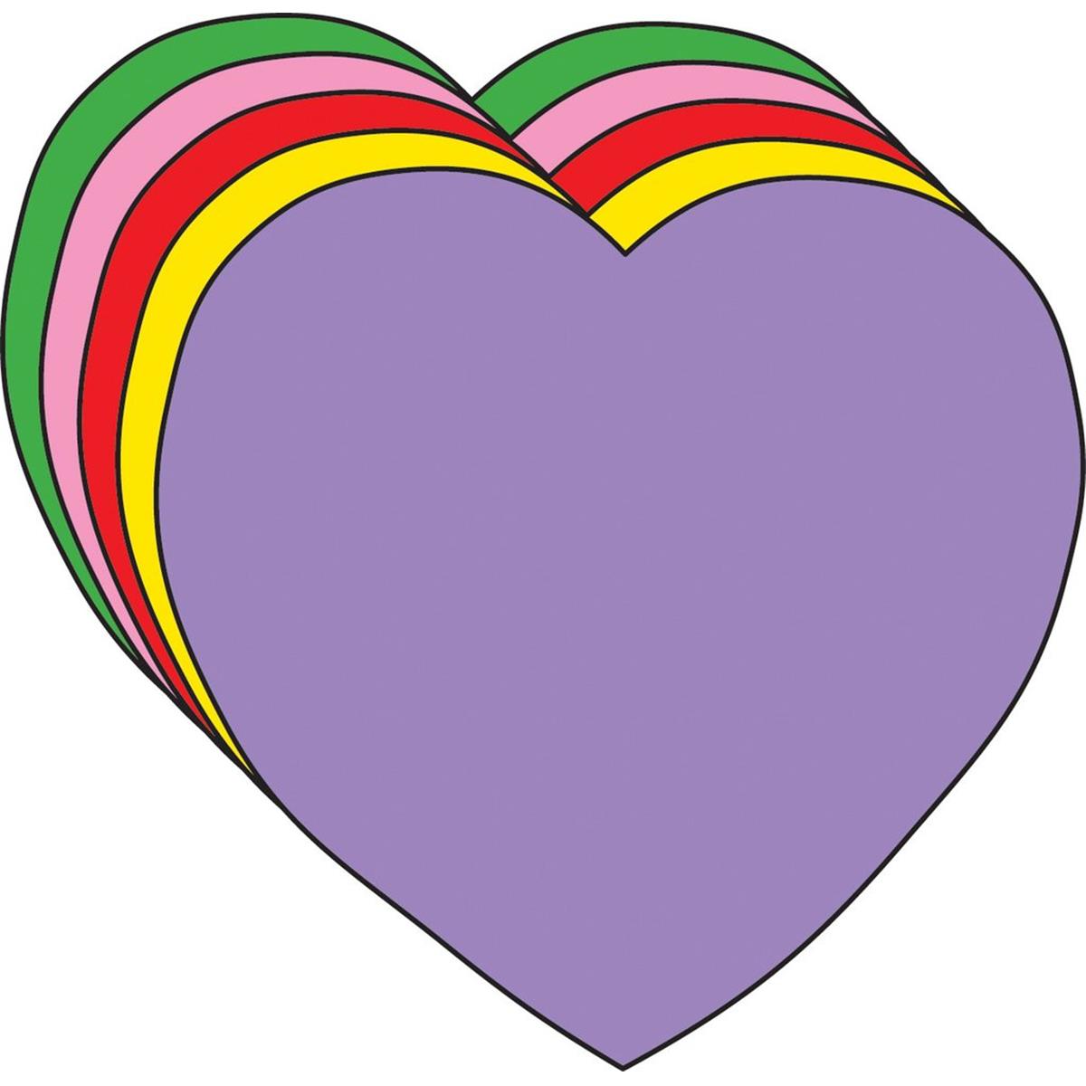 SE-0569 4.5 x 4 in. Small Assorted Creative Cut-Out, Heart - 31 Sheets per Pack