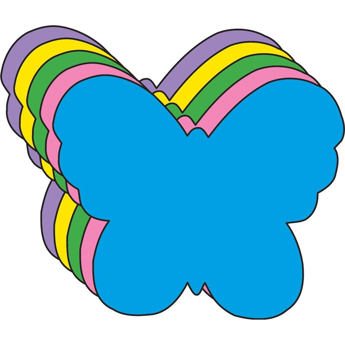 SE-0570 4.5 x 4 in. Small Assorted Creative Cut-Out, Butterfly - 31 Sheets per Pack