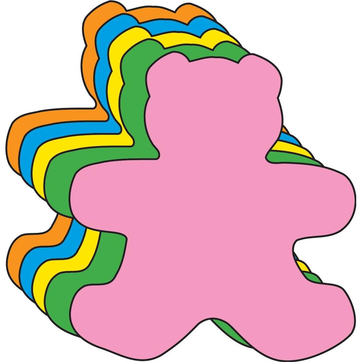 SE-0576 4.5 x 4 in. Small Assorted Creative Cut-Out, Teddy Bear - 31 Sheets per Pack