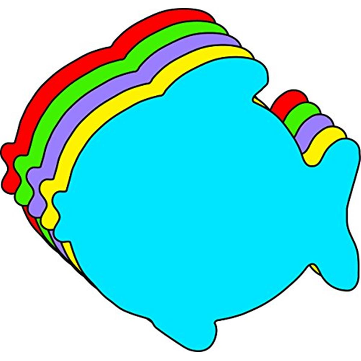 SE-0590 4.5 x 4 in. Small Assorted Creative Cut-Out, Fish - 31 Sheets per Pack