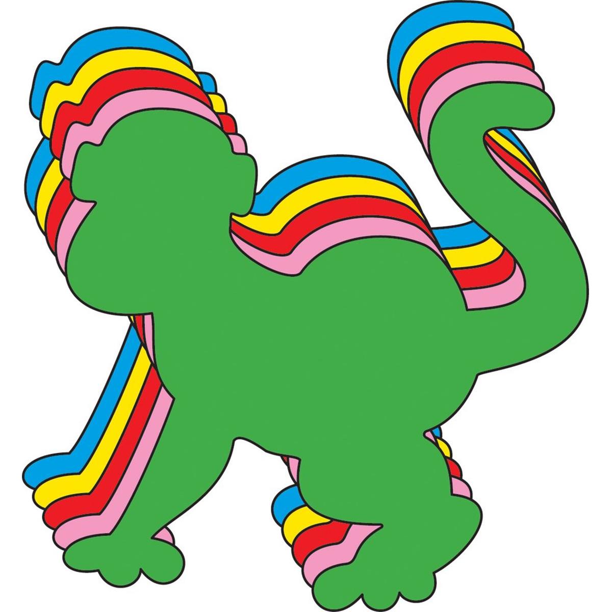 SE-0592 4.5 x 4 in. Small Assorted Creative Cut-Out, Monkey - 31 Sheets per Pack