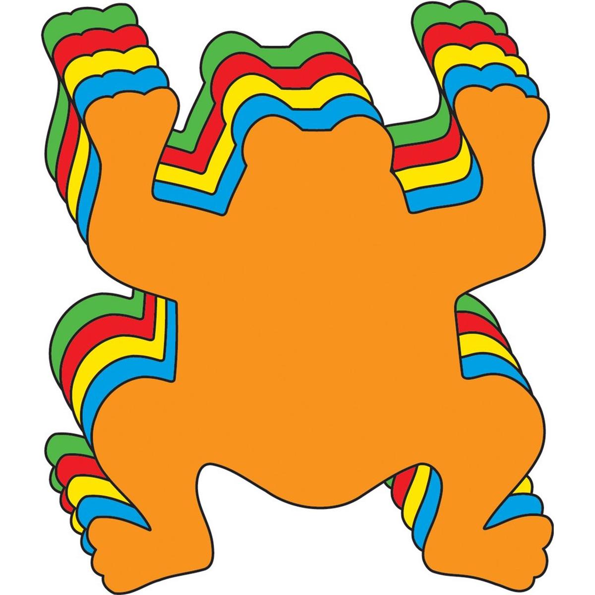 SE-0593 4.5 x 4 in. Small Assorted Creative Cut-Out, Frog - 31 Sheets per Pack