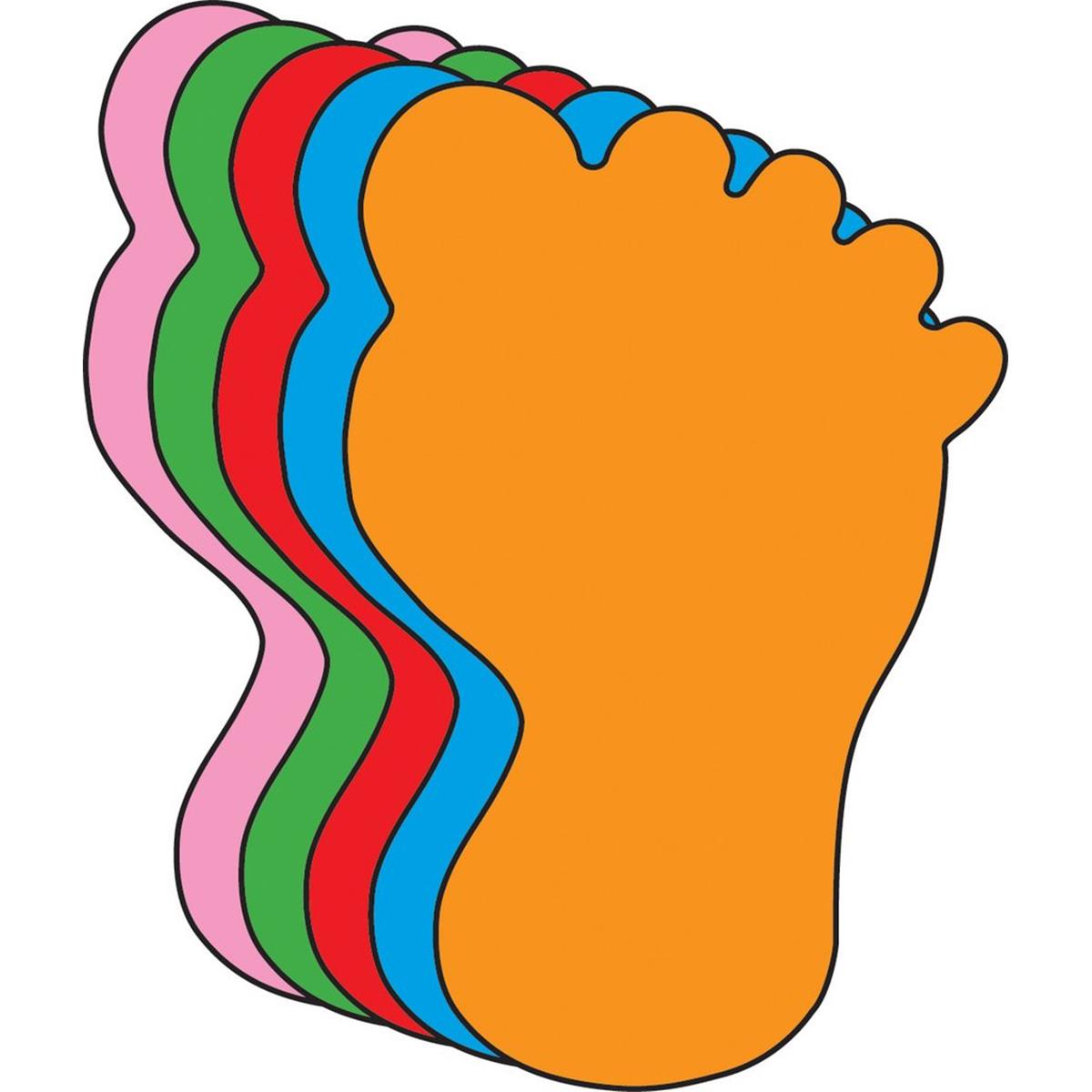 SE-0595 4.5 x 4 in. Small Assorted Creative Cut-Out, Foot - 31 Sheets per Pack