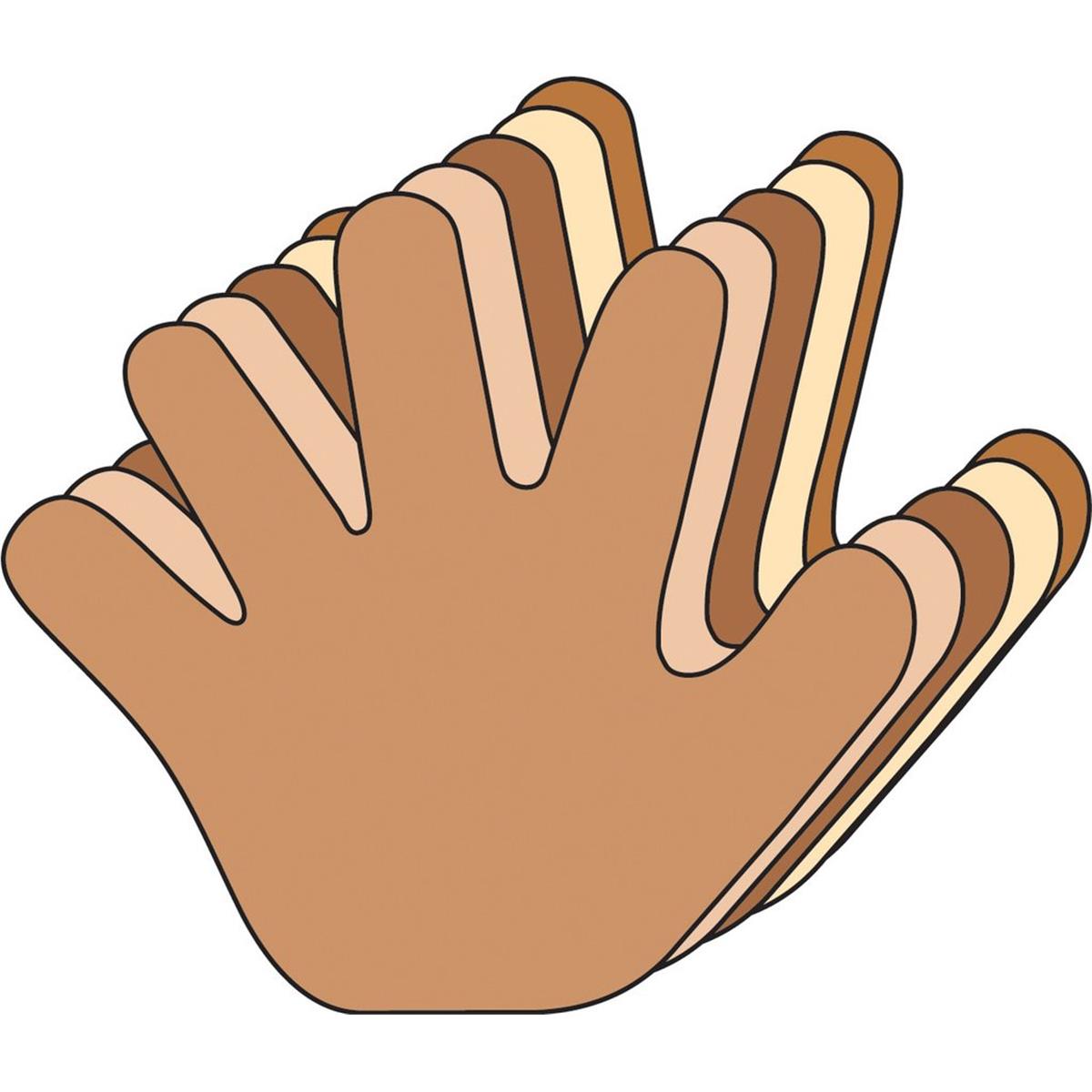 SE-0601 4.5 x 4 in. Small Multicultural Creative Cut-Out, Hand - 31 Sheets per Pack