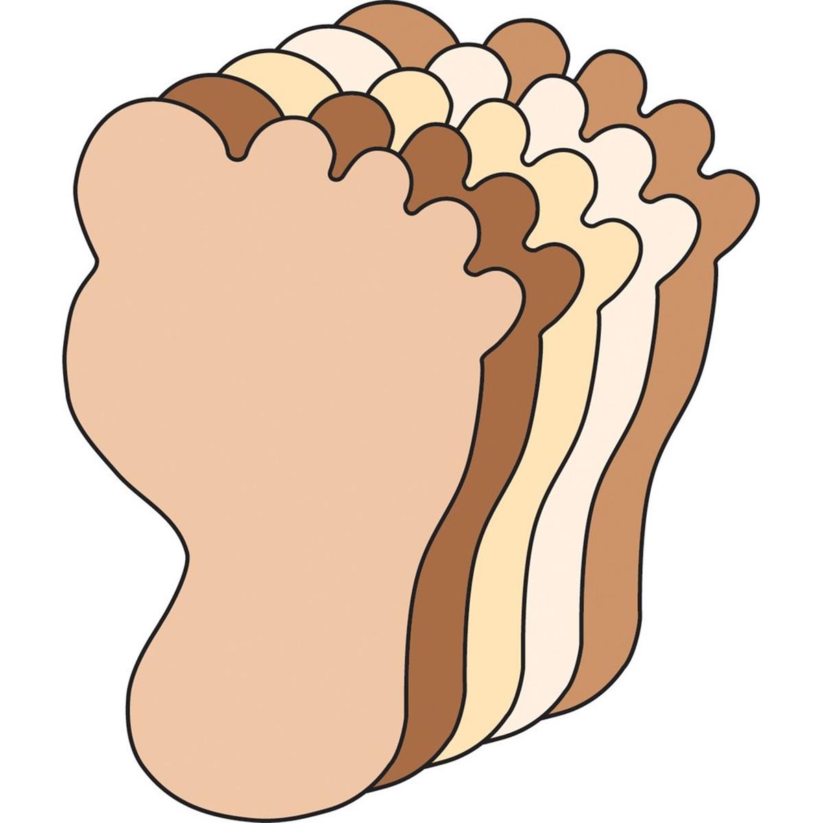 SE-0602 4.5 x 4 in. Small Multicultural Creative Cut-Out, Foot - 31 Sheets per Pack
