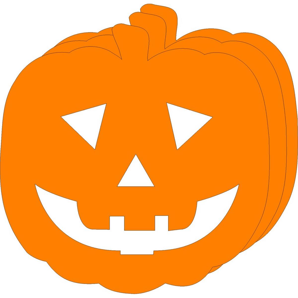 SE-0607 4.5 x 4 in. Small Single Color Creative Cut-Out, Jack-o-lantern - 31 Sheets per Pack