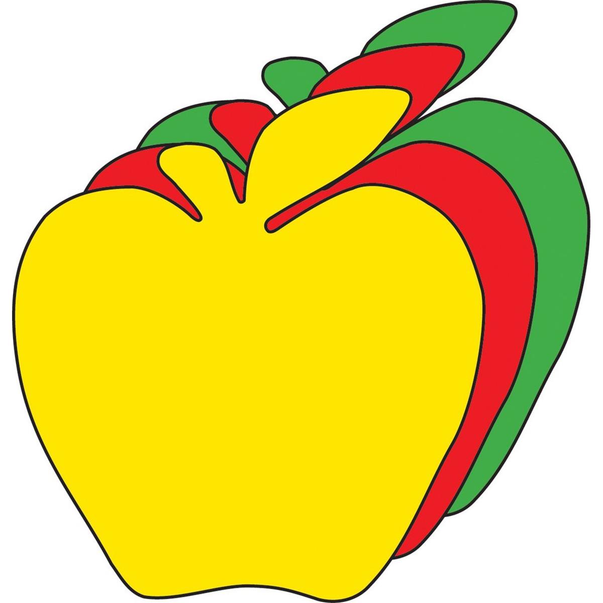 SE-0612 4.5 x 4 in. Small Tri Color Creative Cut-Out, Apple - 31 Sheets per Pack