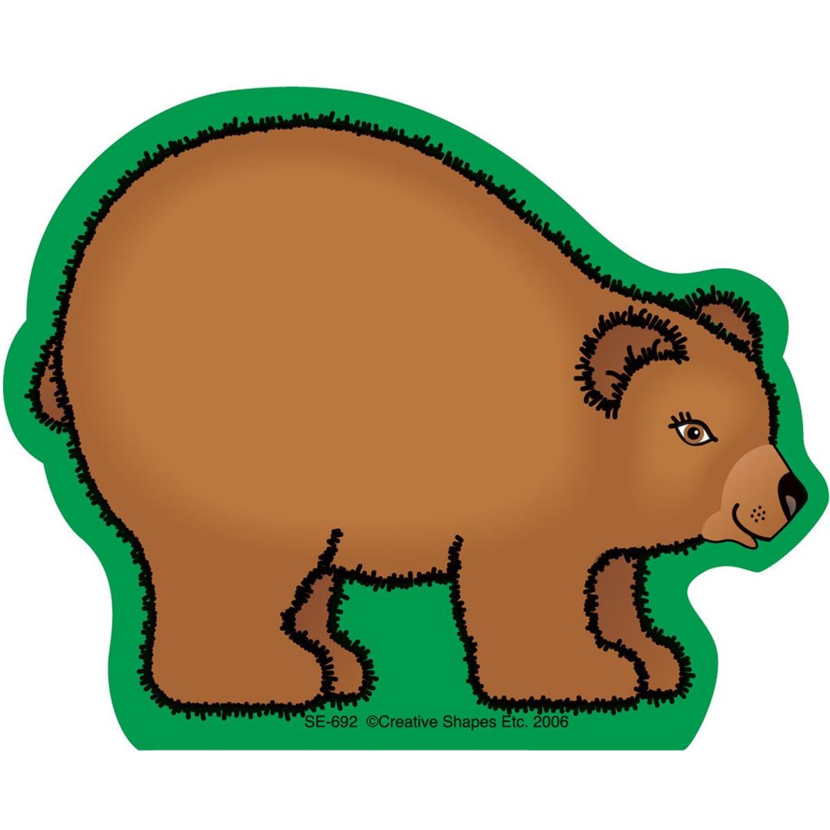 SE-0692 4.5 x 4 in. Mini Notepad, Bear & Wild - 35 Sheets per Pack