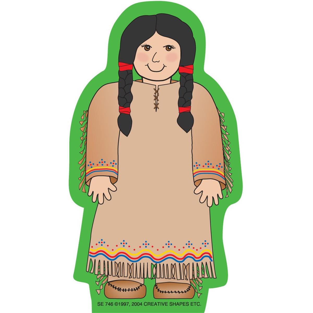 SE-0746 4.5 x 4 in. Mini Notepad, Native American Girl - 35 Sheets per Pack