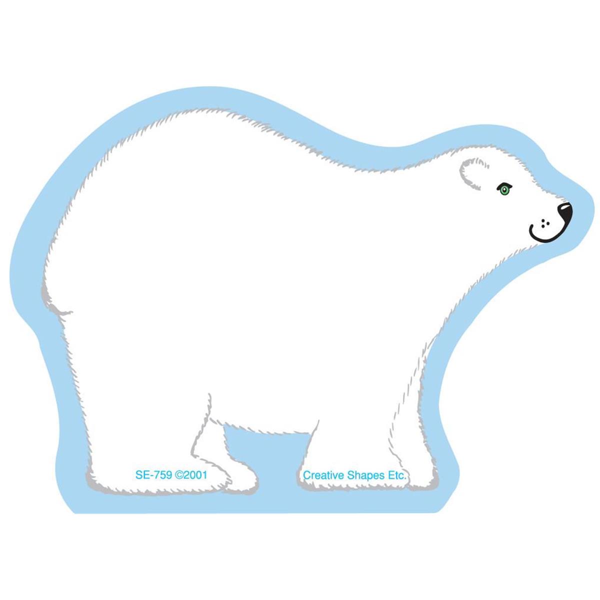 SE-0759 4.5 x 4 in. Mini Notepad, Polar Bear - 35 Sheets per Pack