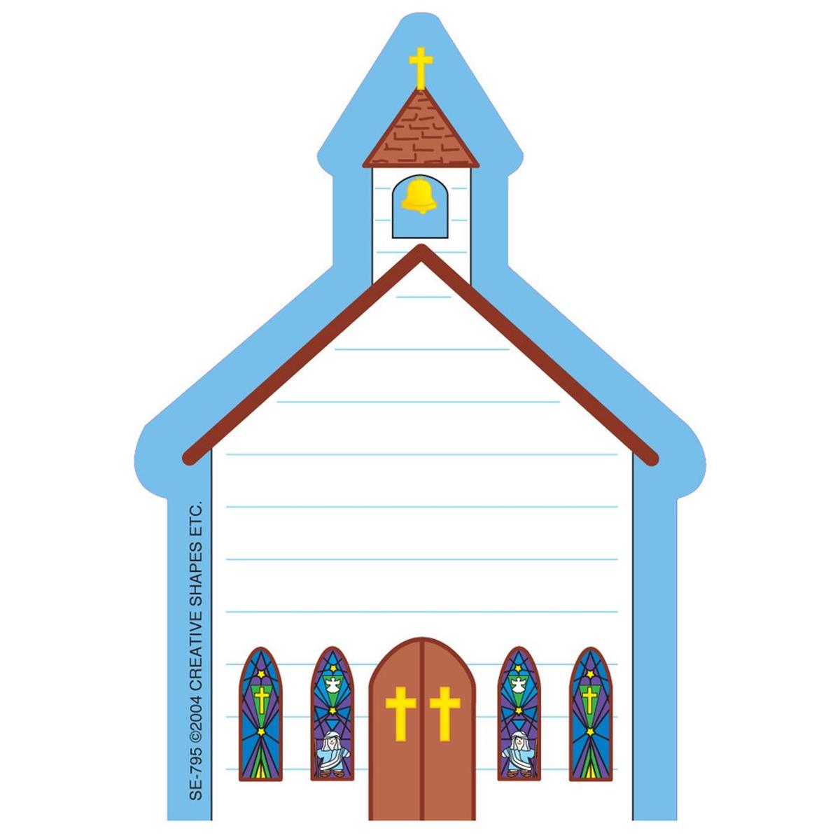 SE-0795 4.5 x 4 in. Mini Notepad, Church - 35 Sheets per Pack