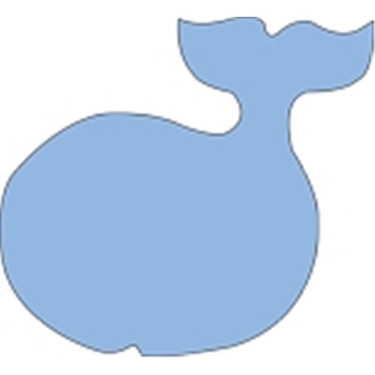 SE-0907 4.5 x 4 in. Small Single Color Sticky Shape Notepad, Whale - 50 Sheets per Pack