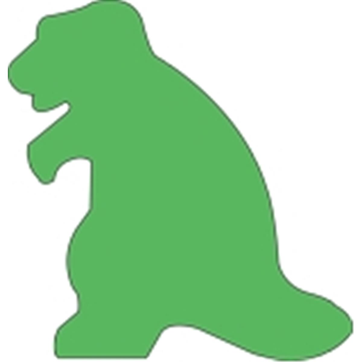 SE-0919 4.5 x 4 in. Small Single Color Sticky Shape Notepad, Dinosaur - 50 Sheets per Pack