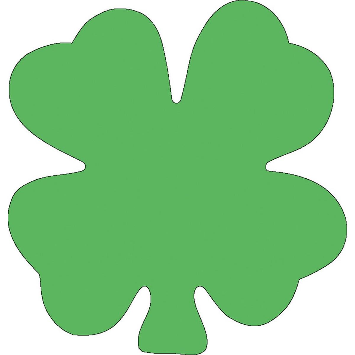 SE-0921 4.5 x 4 in. Small Single Color Sticky Shape Notepad, Four Leaf Clover - 50 Sheets per Pack