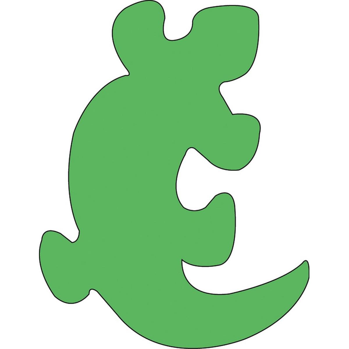 SE-0923 4.5 x 4 in. Small Single Color Sticky Shape Notepad, Gecko - 50 Sheets per Pack