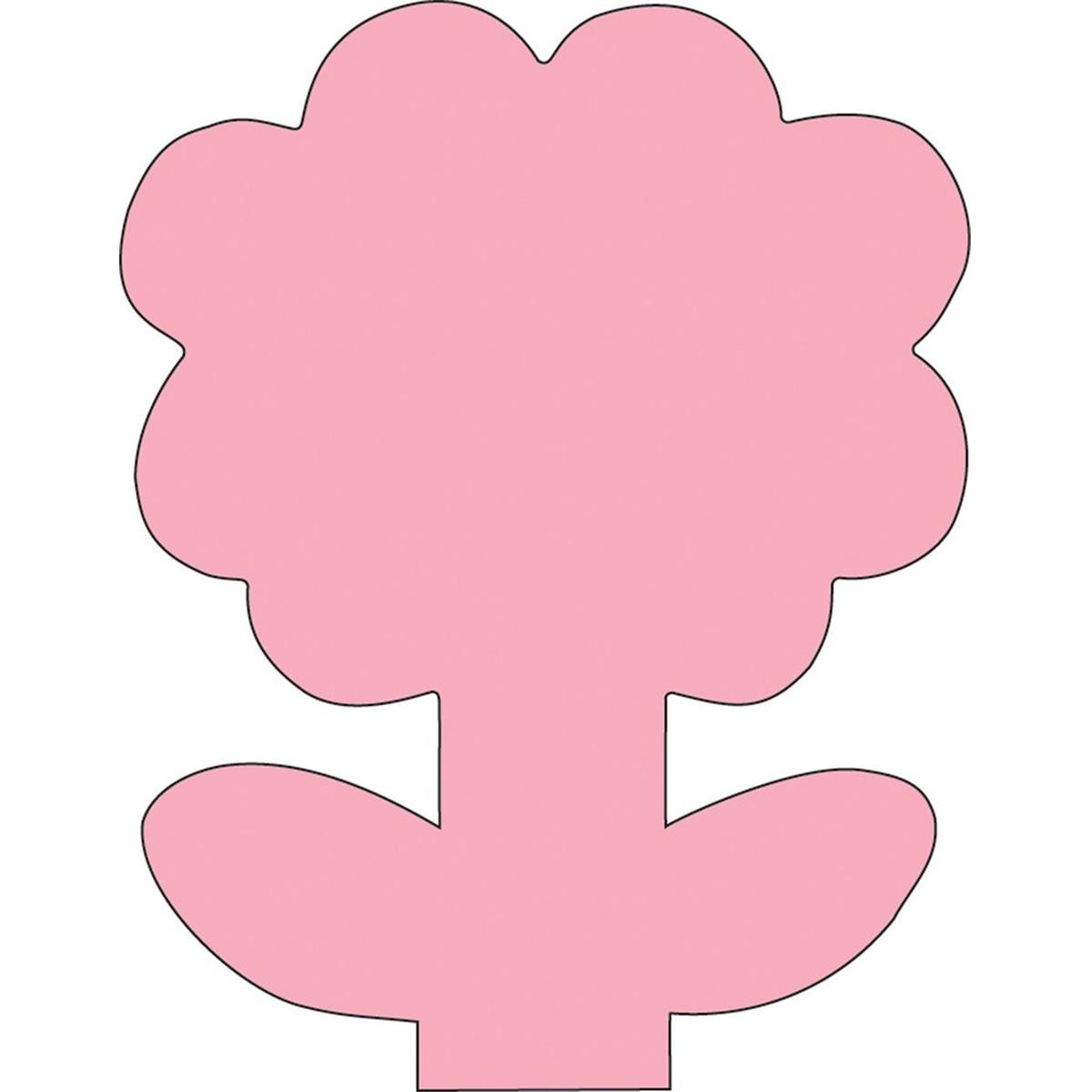 SE-0932 4.5 x 4 in. Small Single Color Sticky Shape Notepad, Flower - 50 Sheets per Pack