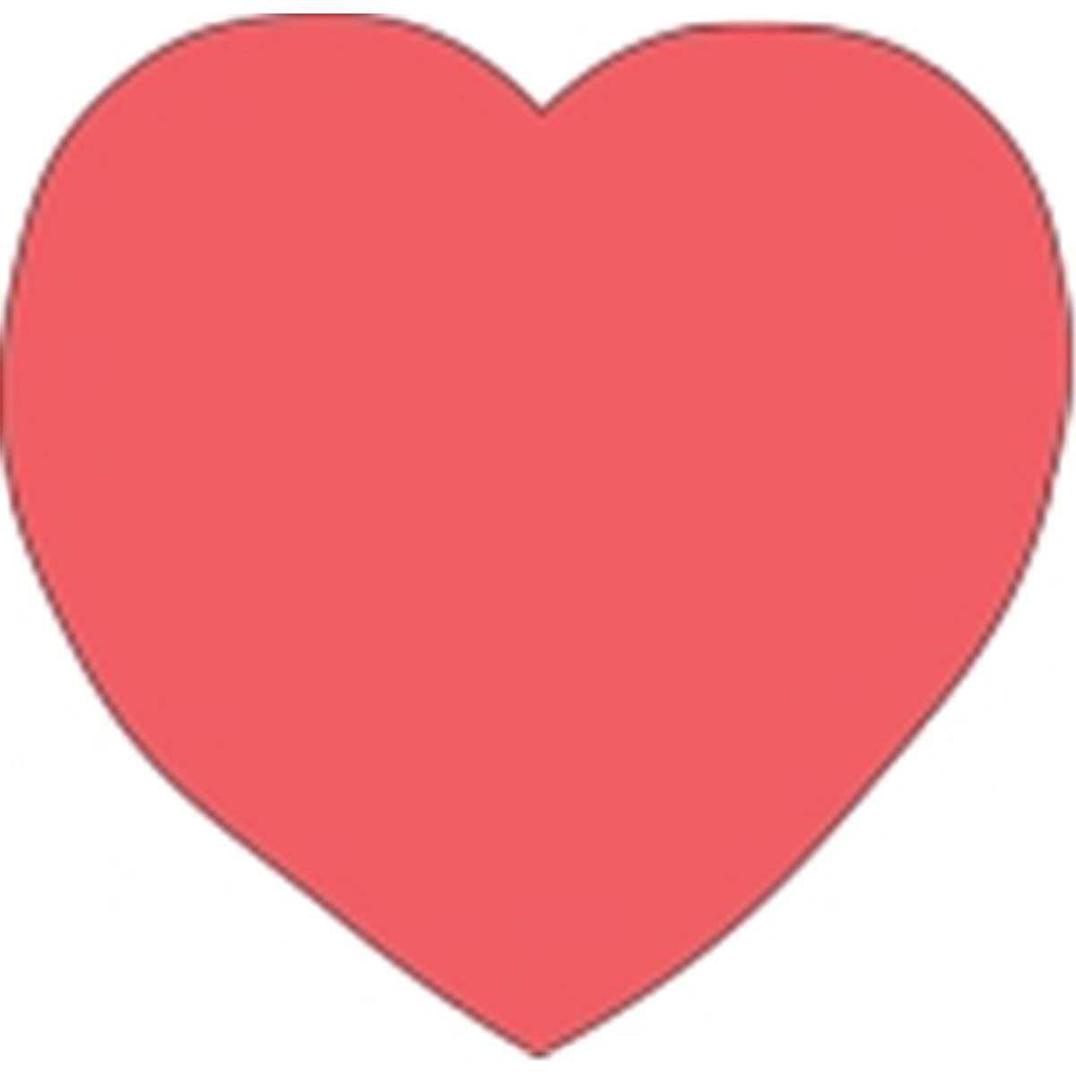 SE-0936 4.5 x 4 in. Small Single Color Sticky Shape Notepad, Heart - 50 Sheets per Pack