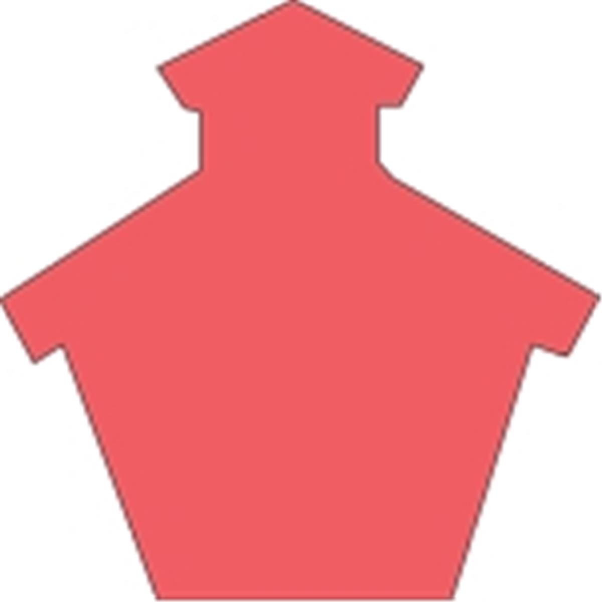 SE-0941 4.5 x 4 in. Small Single Color Sticky Shape Notepad, Schoolhouse - 50 Sheets per Pack