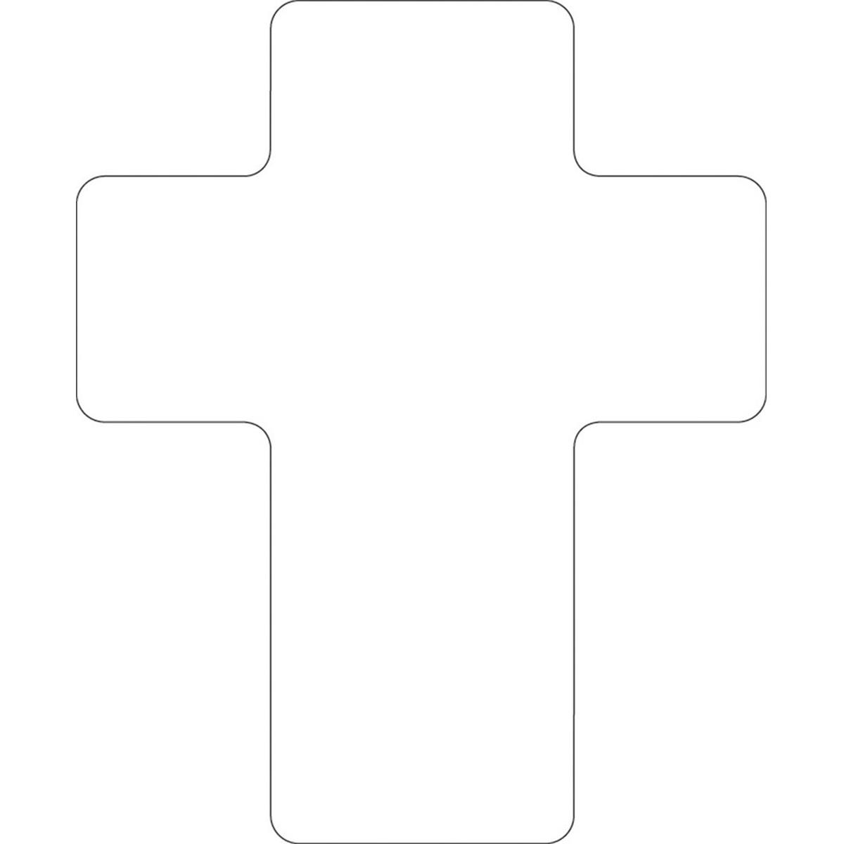 SE-0944 4.5 x 4 in. Small Single Color Sticky Shape Notepad, Cross - 50 Sheets per Pack