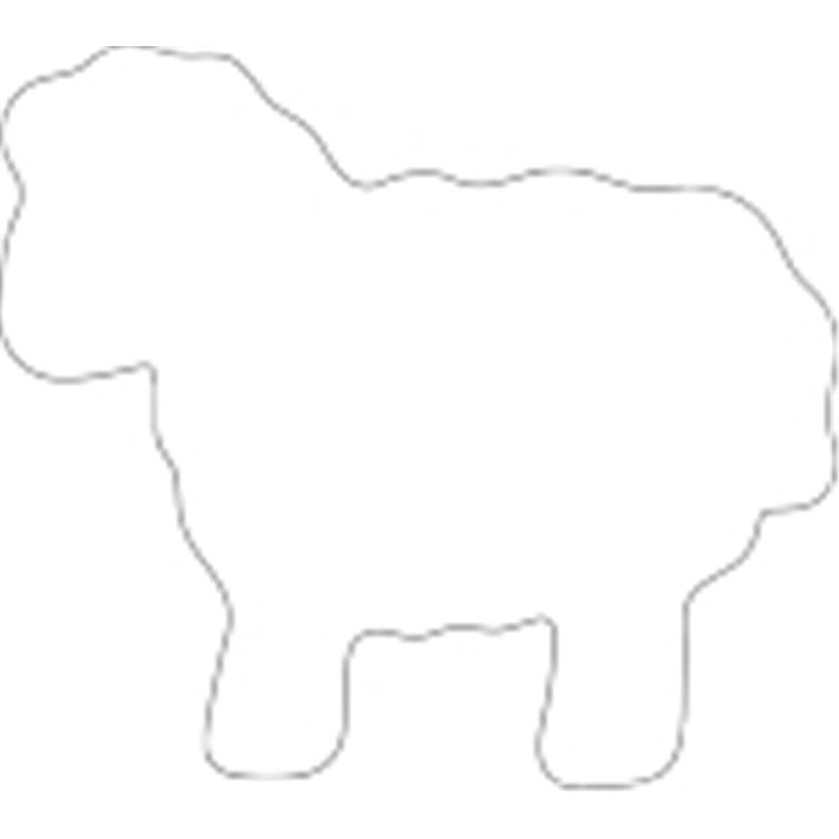 SE-0954 4.5 x 4 in. Small Single Color Sticky Shape Notepad, Sheep & Lamb - 50 Sheets per Pack
