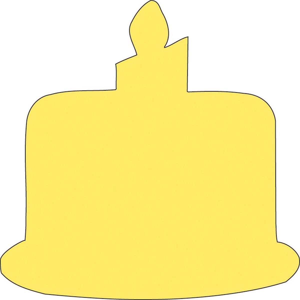 SE-0958 4.5 x 4 in. Small Single Color Sticky Shape Notepad, Birthday Cake - 50 Sheets per Pack