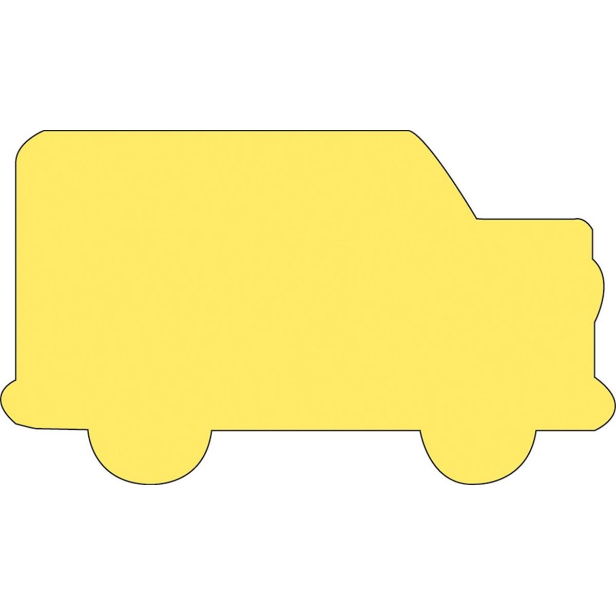 SE-0962 4.5 x 4 in. Small Single Color Sticky Shape Notepad, School Bus - 50 Sheets per Pack
