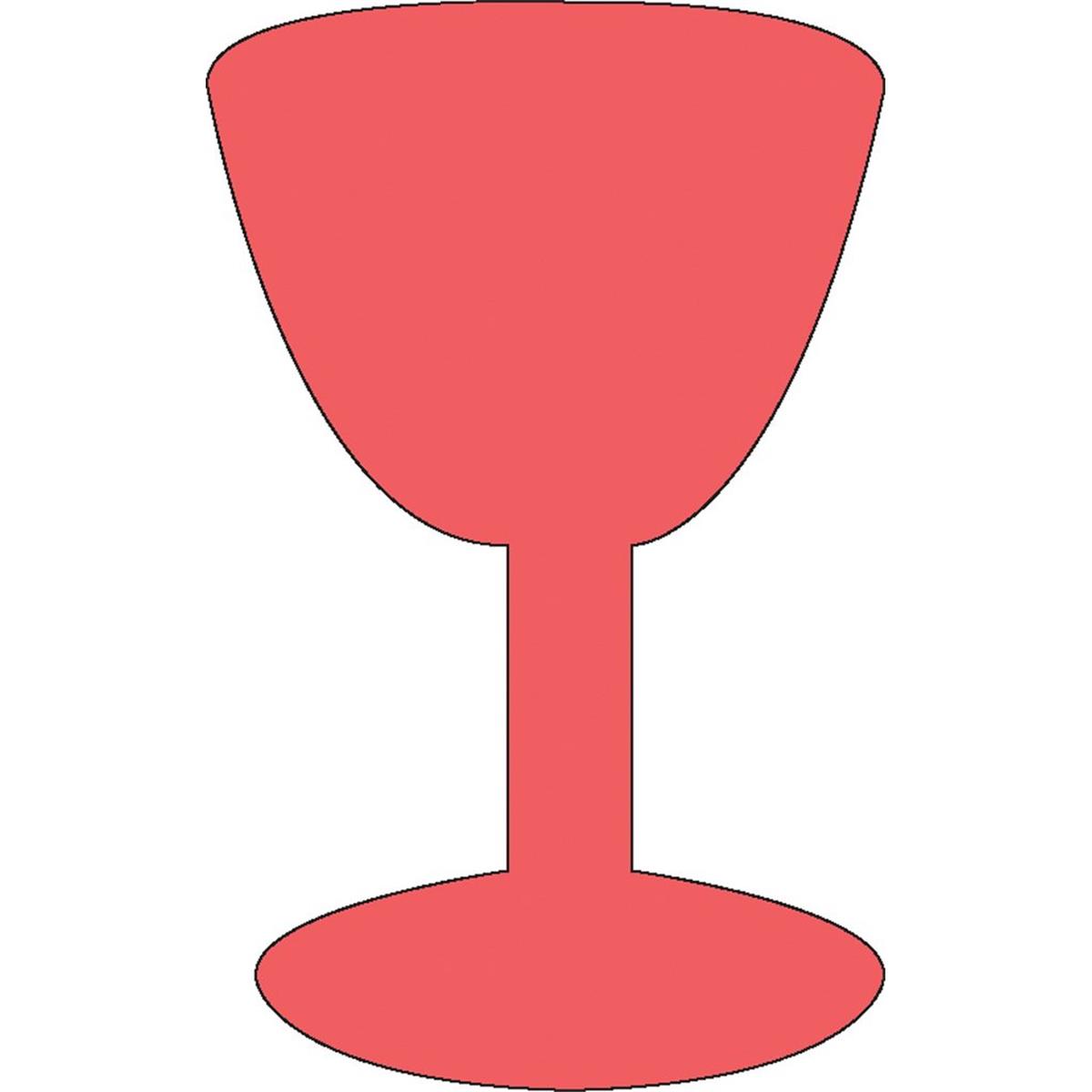 SE-0970 4.5 x 4 in. Small Single Color Sticky Shape Notepad, Wine Glass- Red - 50 Sheets per Pack