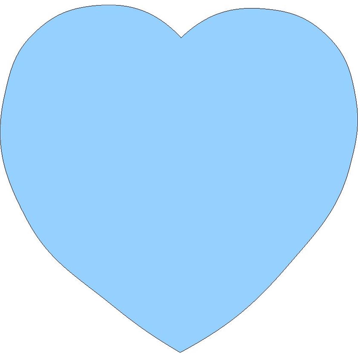 SE-0996 4.5 x 4 in. Small Single Color Sticky Shape Notepad, Blue Heart - 50 Sheets per Pack