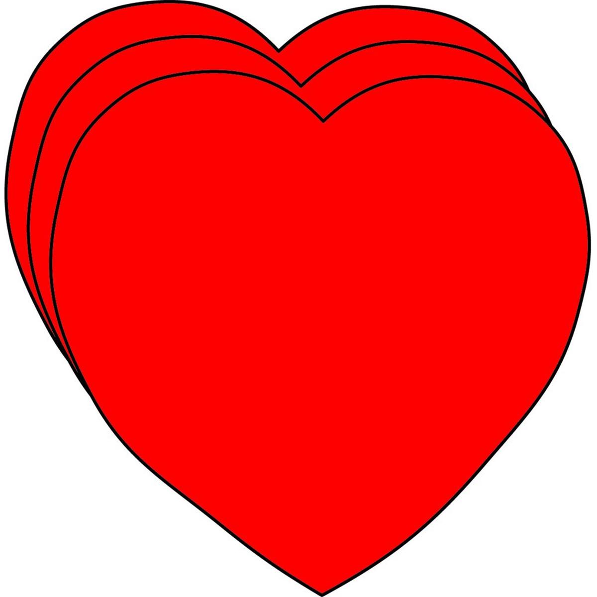 SE-0289 4.5 x 4 in. Small Single Creative Color Cut-Out, Heart - 31 Sheets per Pack