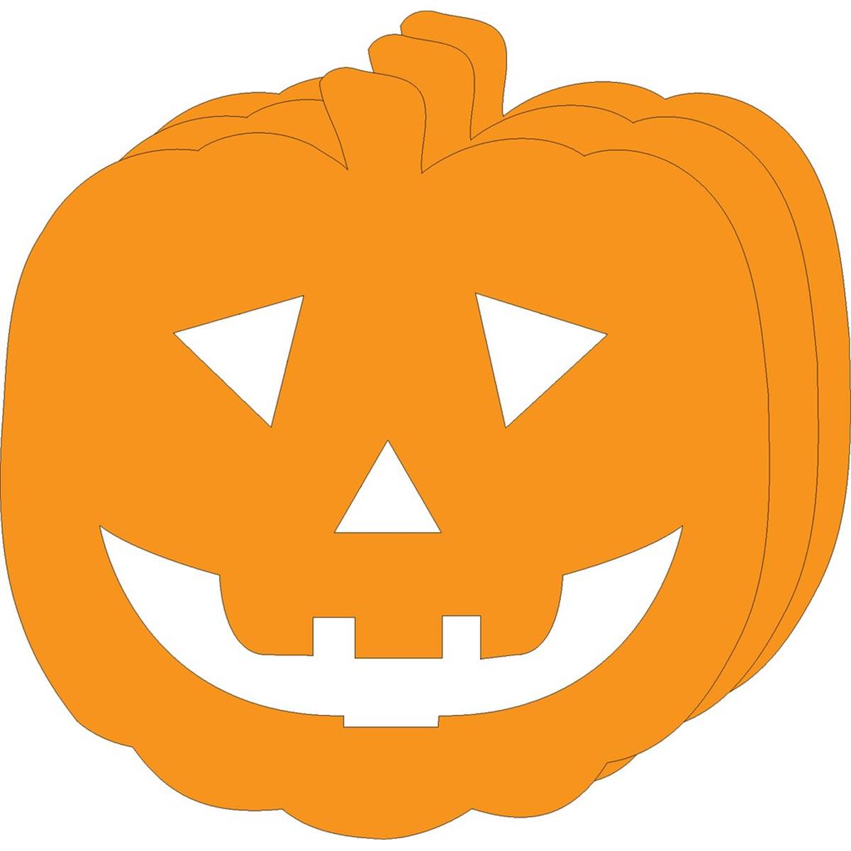 SE-7551 6 x 7 in. Large Single Creative Color Foam Cut-Outs, Jack-O-Lantern - 15 Sheets per Pack
