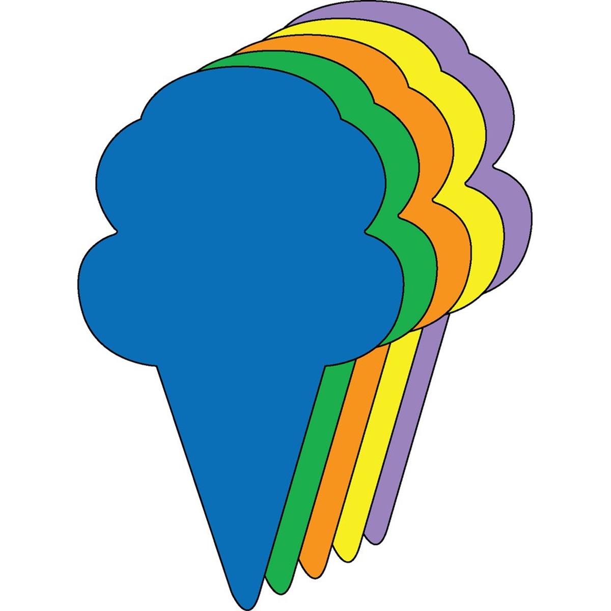 Picture of Creative Shapes Etc SE-7286 6 x 7 in. Small Assorted Creative Color Foam Set - Ice Cream Cone