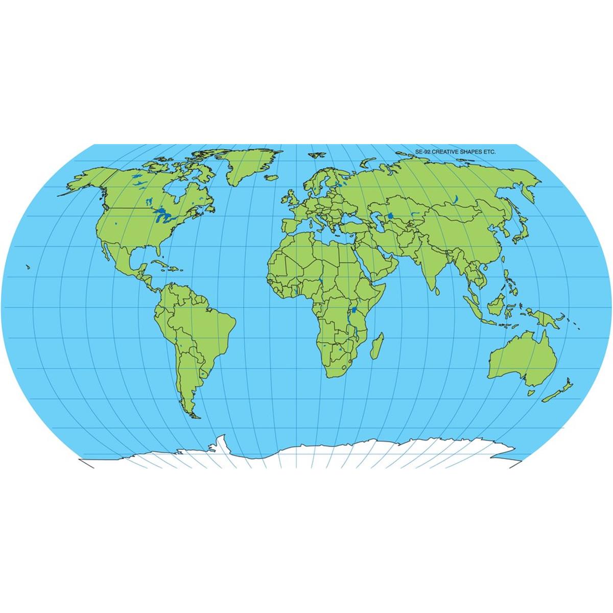 SE-0092 9 x 6 in. Large Notepad, Oval World - 50 Sheets per Pack